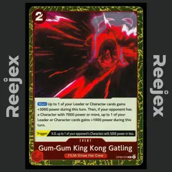 Gum-Gum King Kong Gatling - OP06-018 - Foil Rare - Wings of the Captain - NM/M - Image 1