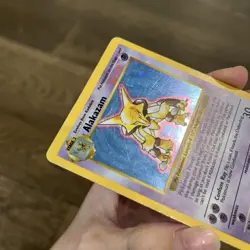 Alakazam Shadowless Holo Rare Base Set 001/102 WOTC MP - Image 2