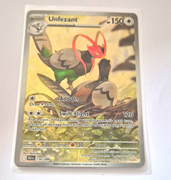 Pokemon TCG Unfezant 150/086 Sv: Black Bolt Illus Rare Holo EN 150HP - Image 1