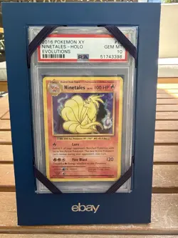 PSA 10 Gem Mint 2016 Pokemon XY Evolutions Ninetales Holo Rare 15/108 English - Image 1