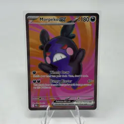 Morpeko ex 102/084 Ultra Rare Pitch Black Pokemon Holo Near Mint - Image 1