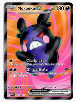 Morpeko ex 102/084 Ultra Rare Pitch Black Pokemon Holo NM - Image 1