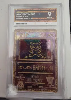 Pokemon TCG Ancient Mew Cosmos Holo Ace 9 Mint Condition 2000 Movie Promo - Image 1