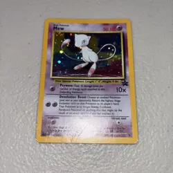 Mew Pokemon TCG 2000 Movie Promo Holo Swirl HP/DMG - Image 1