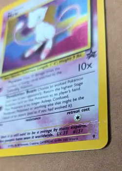Mew Pokemon TCG 2000 Movie Promo Holo Swirl HP/DMG - Image 2
