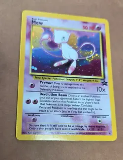 Mew Pokemon TCG 2000 Movie Promo Holo Swirl HP/DMG - Image 3
