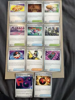 Pokemon Destined Rivals Trainer Cards Bundle NO DUPES x22 Cards x11 Reverse Holo - Image 3
