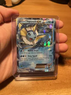 Pokemon TCG Vaporeon EX Generations Holo Card 24/83 Ultra Rare Poor Condition - Image 1