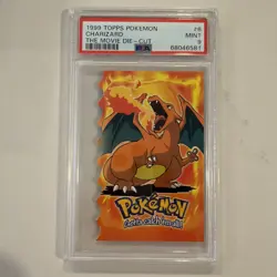 1999 Topps Pokemon Charizard The Movie Die-Cut #6 PSA 9 MINT - Image 1