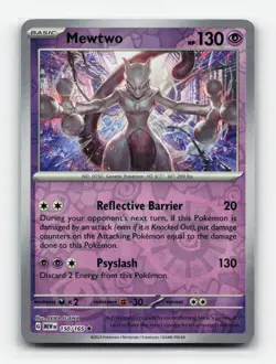 Mewtwo 150/165 Reverse Holo 151 Rare 2023 Pokemon Card LP - Image 1
