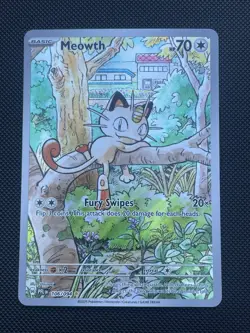 Pokemon TCG Meowth 106/094 Phantasmal Flames Illustration Rare Near Mint - Image 1