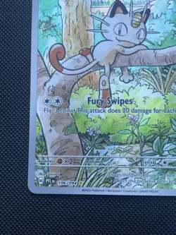 Pokemon TCG Meowth 106/094 Phantasmal Flames Illustration Rare Near Mint - Image 3