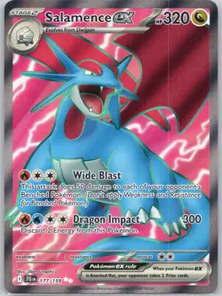 Salamence ex 177/159 Ultra Rare Journey Together Pokemon Holo Near Mint - Image 1