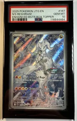 2025 Pokemon SV Journey Together N's Reshiram Promo Cards 167 PSA GEM MINT 10 - Image 1