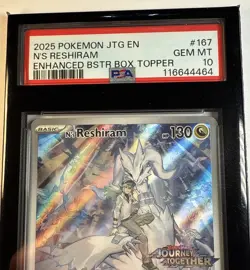 2025 Pokemon SV Journey Together N's Reshiram Promo Cards 167 PSA GEM MINT 10 - Image 4
