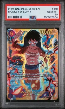 PSA 10 Monkey D. Luffy (119) OP09-119 Emperors in the New World Foil - Image 1