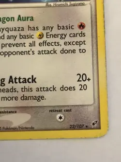 Rayquaza 22/107 EX Deoxys Non Holo Moderately Played Pokemon Card - Image 5