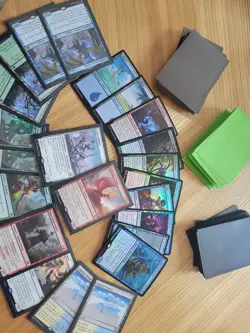 MTG SET OF 23 CARDS, INCLUDE GOLDSPAN DRAGON - ESPER SENTINEL, +100 SLEEVES FREE - Image 1