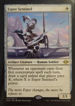 MTG SET OF 23 CARDS, INCLUDE GOLDSPAN DRAGON - ESPER SENTINEL, +100 SLEEVES FREE - Image 2