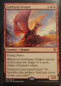 MTG SET OF 23 CARDS, INCLUDE GOLDSPAN DRAGON - ESPER SENTINEL, +100 SLEEVES FREE - Image 3
