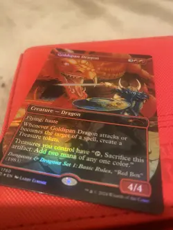 Mtg Goldspan dragon extended art FOIL - Image 1