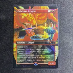 MTG Goldspan Dragon RAINBOW FOIL Secret Lair Dungeons & Dragons 1780 NM - Image 1
