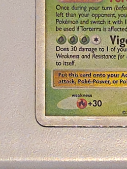 Torterra Level X 122/130 Diamond and Pearl Holo Pokemon Card, Near Mint - Image 3