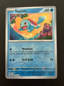 Squirtle 007/165 Reverse Holo 151 Pokemon Near Mint - Image 1