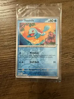 Squirtle Pokemon Center Stamped Reverse Holo Promo 007/165 151 SEALED Mint - Image 1