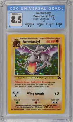 Aerodactyl 1/62 Fossil HOLO WOTCPokemon CGC 8.5 Nm/Mint+ - Image 1