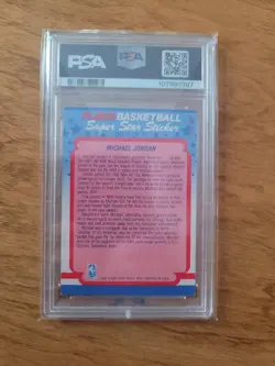 1988 Fleer Michael Jordan Super Star Sticker PSA 5 - Image 2