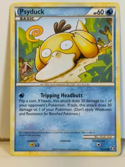 Psyduck 74/102 Common HGSS Triumphant Pokemon Moderately Played - Image 1