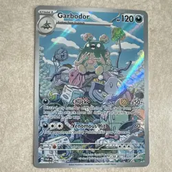 Pokemon TCG Garbodor 204/182 SV04 Paradox Rift IR Holo - Image 2