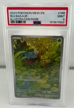 Pokemon Bulbasaur 151 166/165 Illustration Rare PSA 9 Mint - Image 1