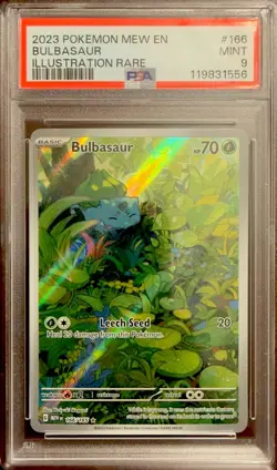 Pokemon 2023 Bulbasaur 166/165 SV Scarlet & Violet 151 Holo IR PSA 9 EN - Image 1