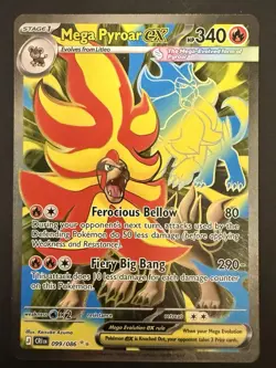 Mega Pyroar ex 099/086 Full Art - Chaos Rising - Pokemon TCG - NM - Image 1