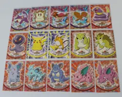 Pokemon TOPPS TV ANIMATION Series 1 BLUE LABEL 73 Card Set PIKACHU BLASTOISE - Image 3