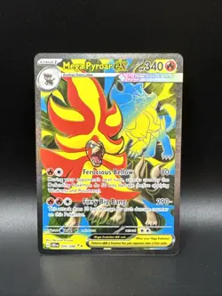 Pokemon TCG Mega Pyroar EX Ultra Rare 099/086 Chaos Rising Full Art NM - Image 1