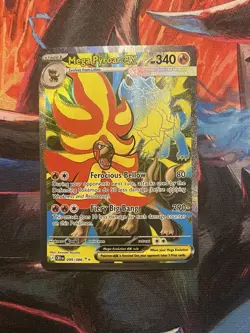 Pokemon TCG Mega Pyroar EX Ultra Rare 099/086 Chaos Rising Full Art NM. - Image 1