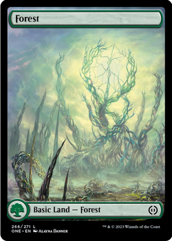 Forest (266) FOIL Phyrexia: All Will Be One MTG Basic Land - Image 1