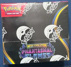 Pokemon TCG Mega Evolution Phantasmal Flames BOOSTER BOX Factory Sealed 36 Packs - Image 1