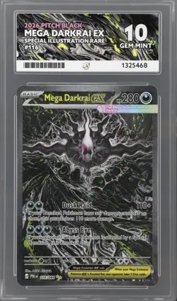 Pokemon TCG Mega Darkrai EX 116/084 Pitch Black Ace 10 Gem Mint - Image 1