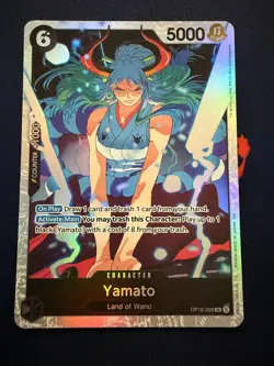 YAMATO (098) OP16-098 SUPER RARE THE TIME OF BATTLE ONE PIECE FOIL - Image 1