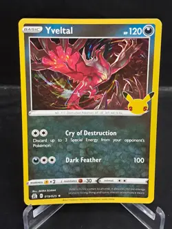 Yveltal 019/025 | Sword & Shield Celebrations | Rare Pokemon Card - Image 1