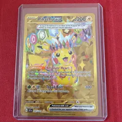 Pokemon TCG Pikachu Ex Surging Sparks Hyper Rare Gold 247/191 NM - Image 1