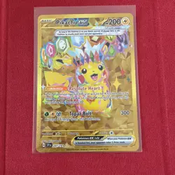 Pokemon TCG Pikachu Ex Surging Sparks Hyper Rare Gold 247/191 NM - Image 3