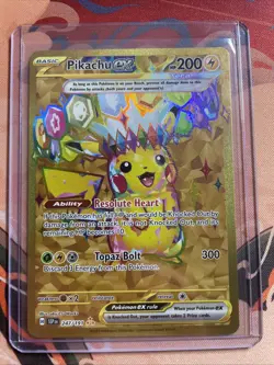 Pokemon Pikachu TCG Surging Sparks EX Gold Hyper Rare Card 247/191 MC - Image 1