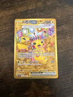 Pokemon TCG Sv08: Surging Sparks Pikachu EX Hyper Rare Gold 247/191 - Image 1