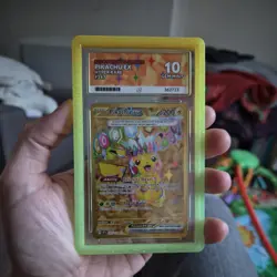 Pokemon TCG Surging Sparks Pikachu EX 247/191 Gold Hyper Rare Ace 10 - Image 1