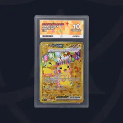 Pokemon TCG Surging Sparks Pikachu EX 247/191 Gold Hyper Rare Ace 10 Perfect Sub - Image 1